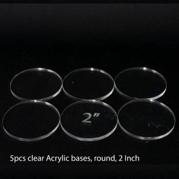 Acrylic Base - Round 2 Inch (5 Pcs)