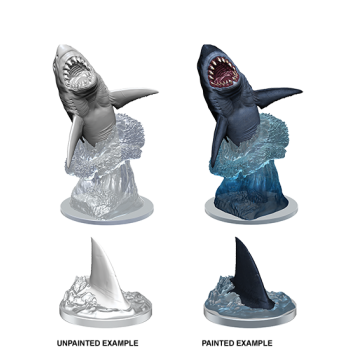 WizKids Deep Cuts Unpainted Miniatures - Shark (6 Units)