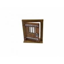 Ziterdes - Movable wooden door with bars, 2 pcs.