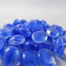 Chessex Gaming Glass Stones in Tube - Catseye Dark Blue (40)