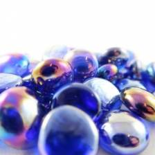 Chessex Gaming Glass Stones in Tube - Iridized Dark Blue (40)