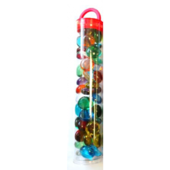 Chessex Gaming Glass Stones in Tube - Assorted Crystal (40)
