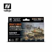 Vallejo WWII Soviet Armour & Infantry Paint Set