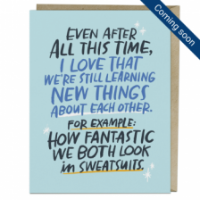 6-Pack Em & Friends Sweatsuits Greeting Cards