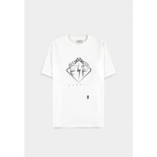 6-Siege - Men's Raised Print Short Sleeved T-shirt White