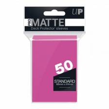 UP - Standard Sleeves - Pro-Matte - Non Glare - Bright Pink (50 Sleeves)