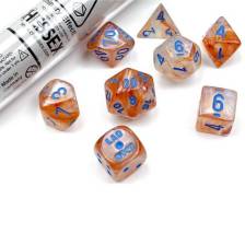 Chessex Borealis Polyhedral Rose Gold/light blue Luminary 7-Die Set