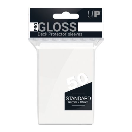 UltraPro Sleeves: Standard Sleeves White 50pcs (66x91mm)